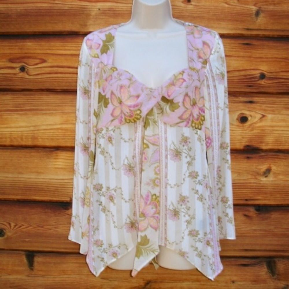 Pink Cream Blouse Top 